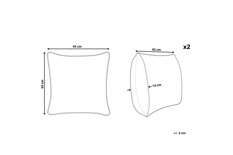 Pyntepuder Corokia sæt á 2 Brun - Brun - Tekstiler - Pude & plaid - Udendørs puder