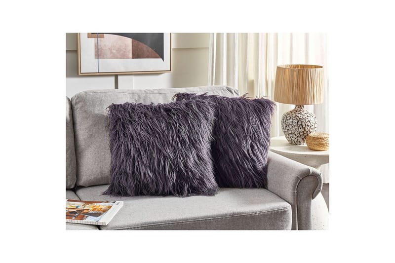 Pyntepuder Corokia sæt á 2 Grå - Grå - Tekstiler - Pude & plaid - Udendørs puder