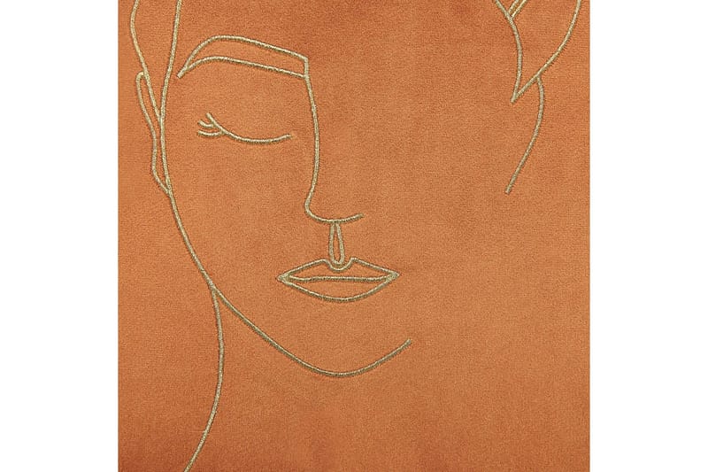 Pyntepuder Crocus sæt á 2 Orange/Guld - Orange/Guld - Tekstiler - Pude & plaid - Udendørs puder