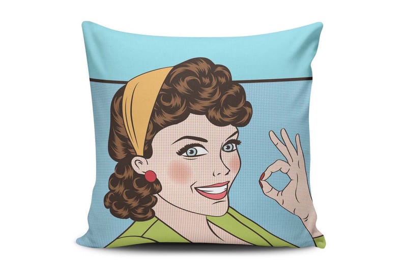 Cushion Love Pude 45x45 cm - Multifarvet - Tekstiler - Pude & plaid - Pyntepuder & pudebetræk