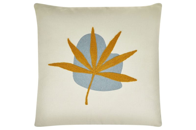 Pyntepuder Davallia sæt á 2 Beige/Blå/Orange - Beige/Blå/Orange - Tekstiler - Pude & plaid - Udendørs puder