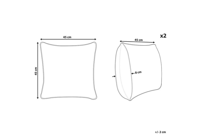 Pyntepuder Deliciosa sæt á 2 Blå/guld - Blå/guld - Tekstiler - Pude & plaid - Pyntepuder & pudebetræk