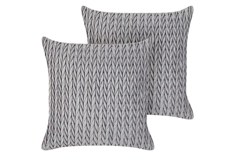 Pyntepuder Eclipta sæt af 2 Grå - Grå - Tekstiler - Pude & plaid - Udendørs puder