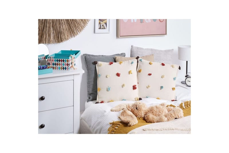 Pyntepuder Fussel sæt af 2 - Tekstiler - Pude & plaid - Udendørs puder