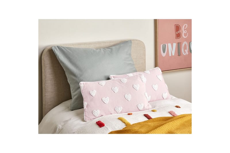Pyntepuder Gazania sæt á 2 Rosa/Hvid, Rektangulær - Rosa/Hvid, Rektangulær - Tekstiler - Pude & plaid - Udendørs puder