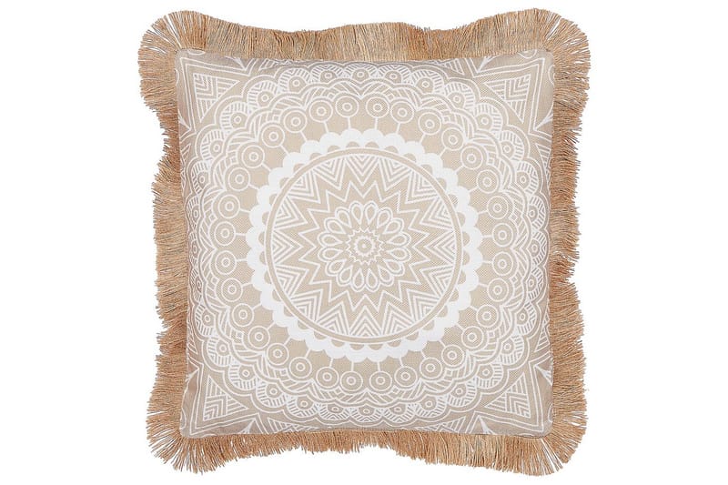 Pyntepuder Geranium sæt af 2 Beige/hvid - Beige/hvid - Tekstiler - Pude & plaid - Udendørs puder