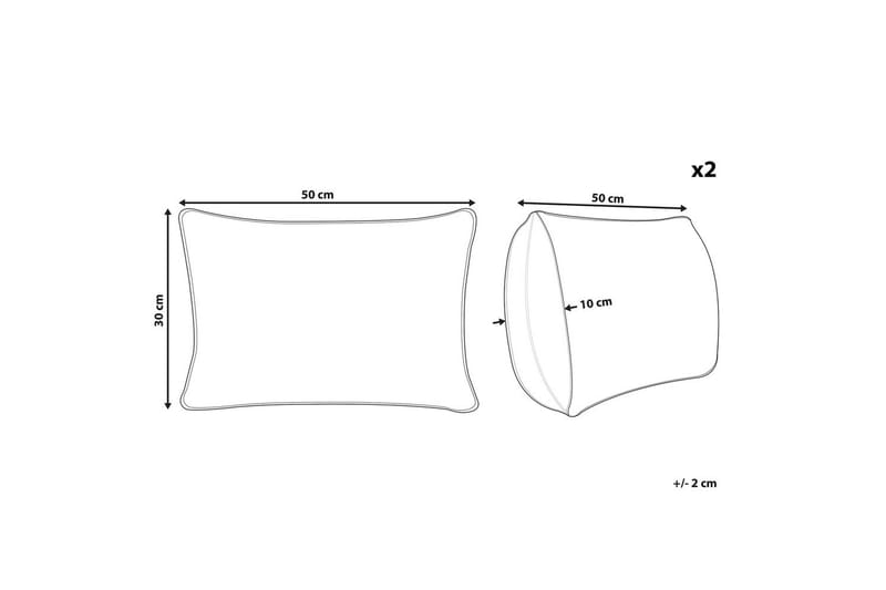 Pyntepuder Gopi sæt af 2 Rektangulær - Rektangulær - Tekstiler - Pude & plaid - Udendørs puder