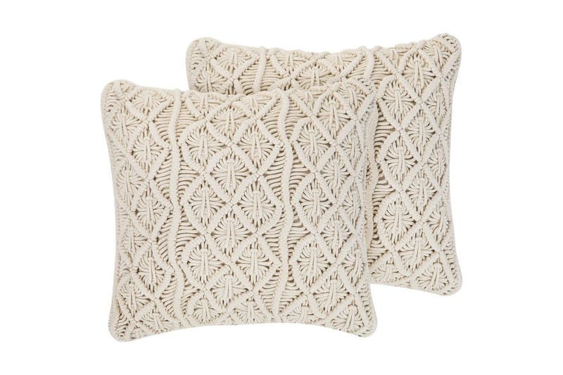 Pyntepuder Goreme sæt af 2 Beige - Beige - Tekstiler - Pude & plaid - Udendørs puder