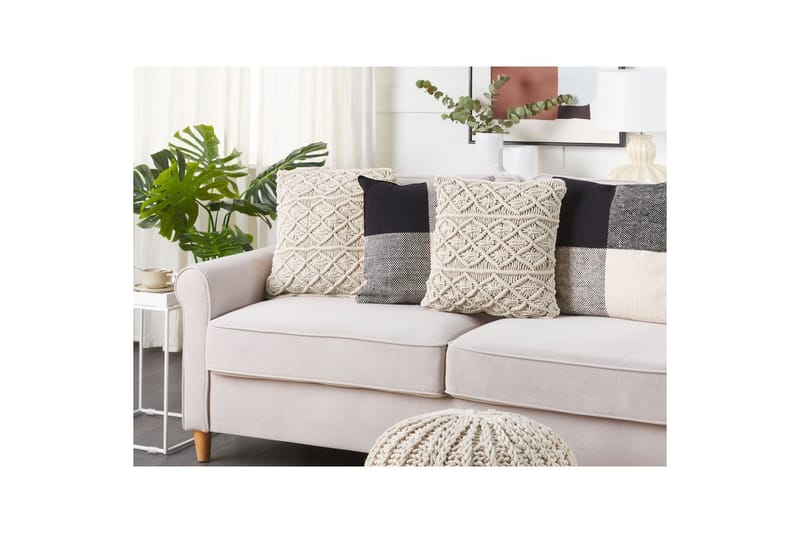 Pyntepuder Goreme sæt af 2 Beige - Beige - Tekstiler - Pude & plaid - Udendørs puder