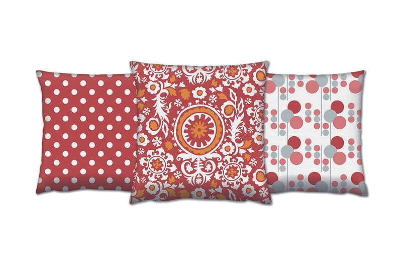 Gravel Pude 43x43 cm 3-pak, Multifarvet