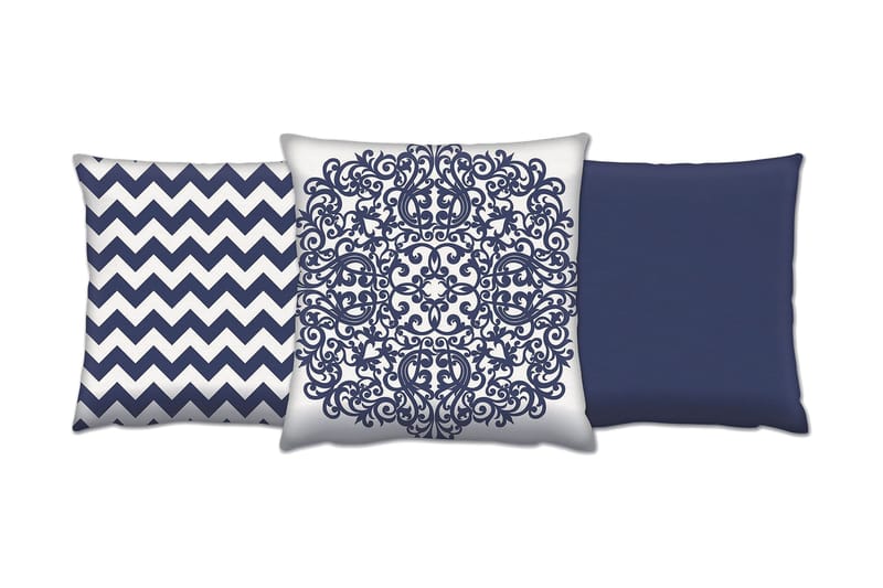 Gravel Pude 43x43 cm 3-pak, Multifarvet