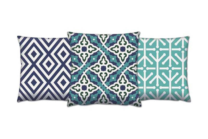 Gravel Pude 43x43 cm 3-pak, Multifarvet