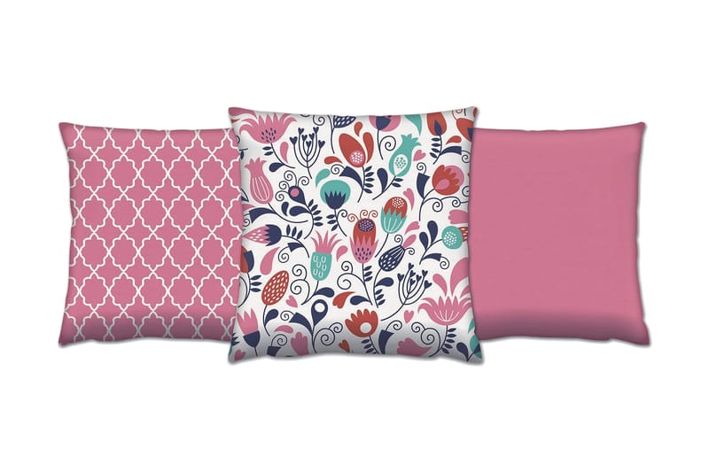 Gravel Pude 43x43 cm 3-pak, Multifarvet