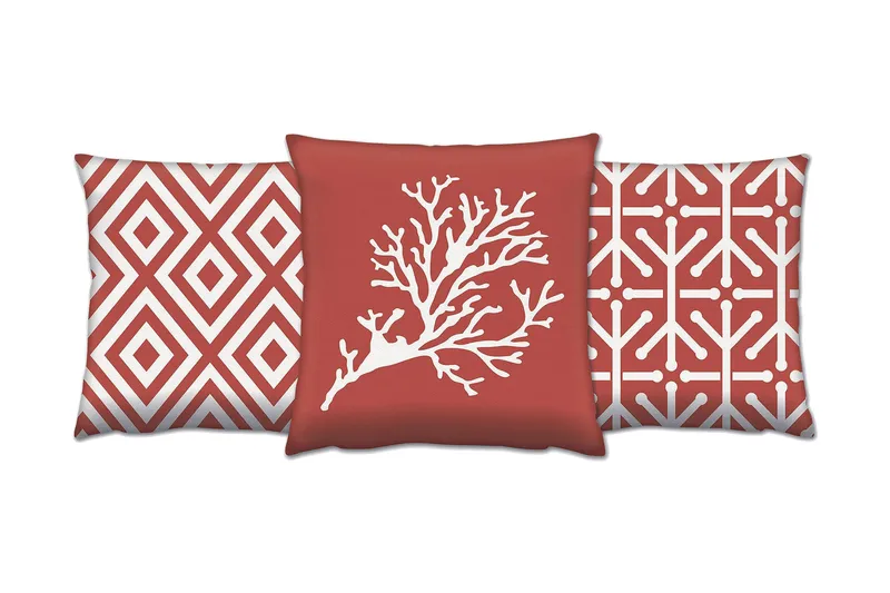 Gravel Pude 43x43 cm 3-pak, Multifarvet