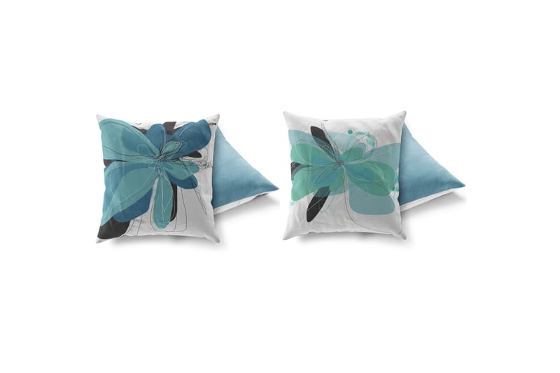 Gravel Pude 43x43 cm 2-pak - Multifarvet - Tekstiler - Pude & plaid - Pyntepuder & pudebetræk