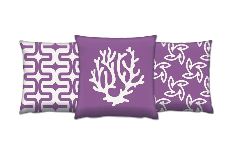 Gravel Pude 43x43 cm 3-pak, Multifarvet