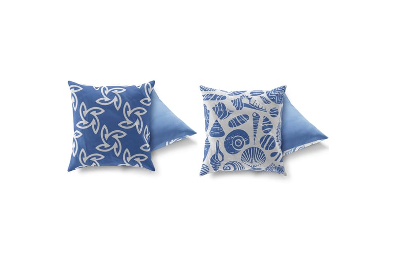 Gravel Pude 43x43 cm 2-pak - Multifarvet - Tekstiler - Pude & plaid - Pyntepuder & pudebetræk