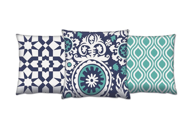 Gravel Pude 43x43 cm 3-pak, Multifarvet