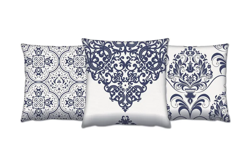 Gravel Pude 43x43 cm 3-pak, Multifarvet