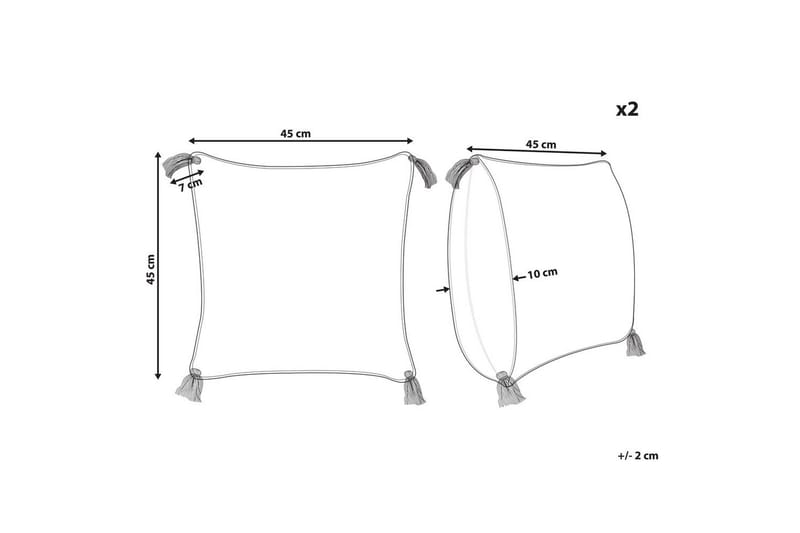 Pyntepuder Jacaranda sæt af 2 - Tekstiler - Pude & plaid - Pyntepuder & pudebetræk