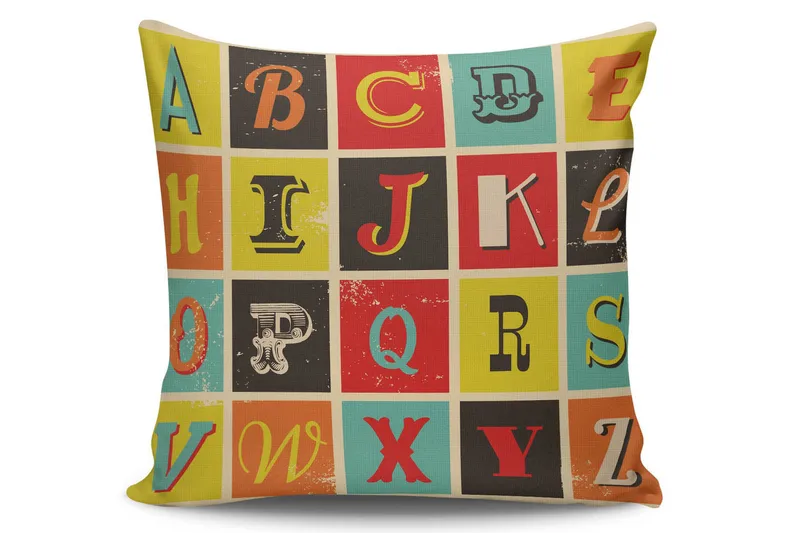 Kissy Pude 45x45 cm, Multifarvet