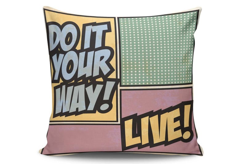 Kissy Pude 45x45 cm, Multifarvet