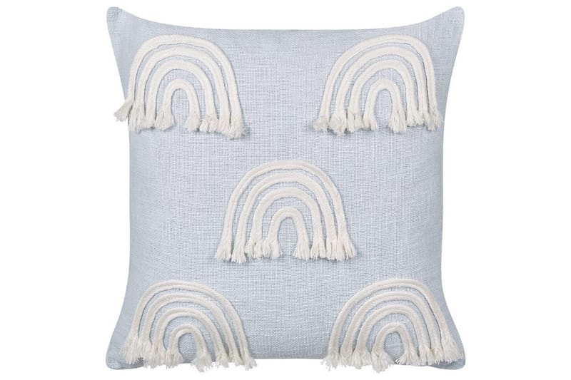 Pyntepuder Leea sæt af 2 Blå/Hvid - Blå/Hvid - Tekstiler - Pude & plaid - Udendørs puder