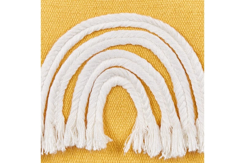 Pyntepuder Leea sæt af 2 Gul/Hvid - Gul/Hvid - Tekstiler - Pude & plaid - Udendørs puder