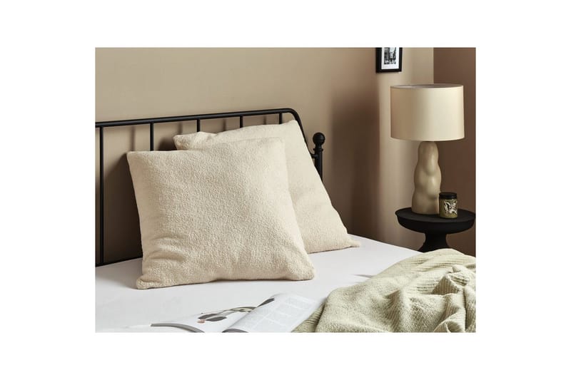 Pyntepuder Leuzea sæt med 2 Beige, 60x60 cm - Beige, 60x60 cm - Tekstiler - Pude & plaid - Udendørs puder