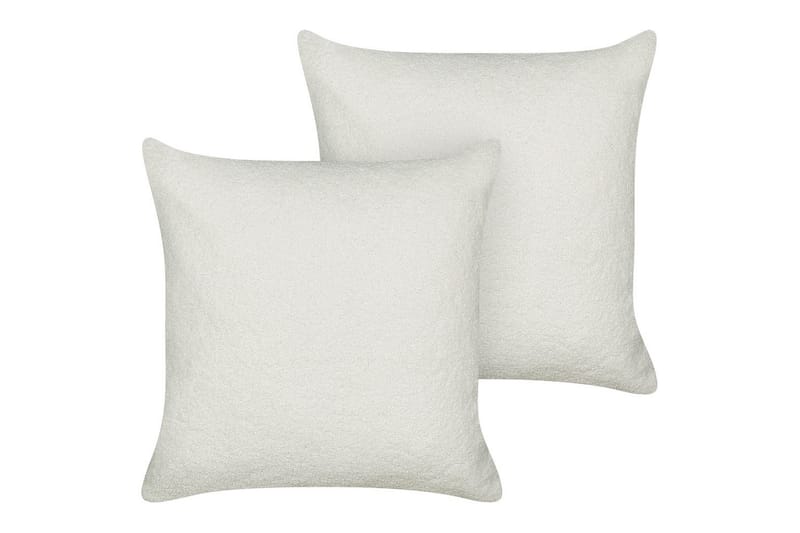 Pyntepuder Leuzea sæt med 2 Hvid, 45x45 cm - Hvid, 45x45 cm - Tekstiler - Pude & plaid - Udendørs puder