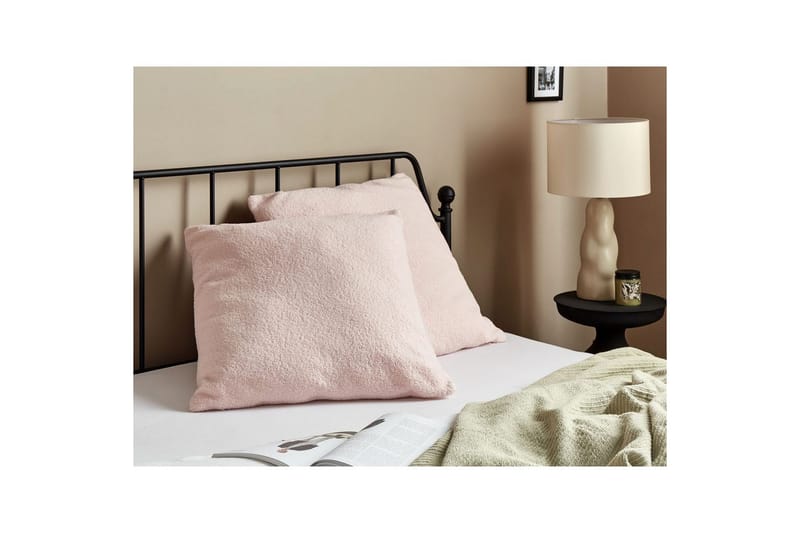 Pyntepuder Leuzea sæt med 2 Rosa, 60x60 cm - Rosa, 60x60 cm - Tekstiler - Pude & plaid - Udendørs puder