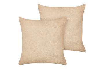 Pyntepuder Leuzea sæt med 2 Sandbeige, 45x45 cm