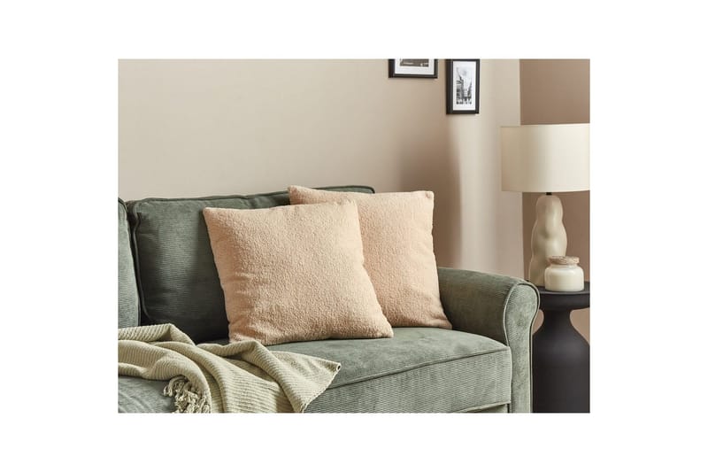 Pyntepuder Leuzea sæt med 2 Sandbeige, 45x45 cm - Sandbeige, 45x45 cm - Tekstiler - Pude & plaid - Udendørs puder