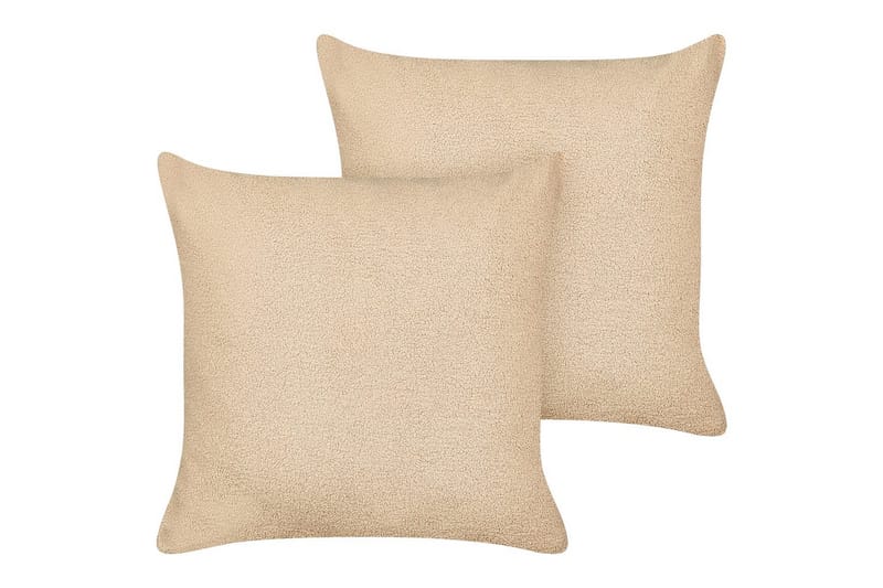 Pyntepuder Leuzea sæt med 2 Sandbeige, 60x60 cm - Sandbeige, 60x60 cm - Tekstiler - Pude & plaid - Udendørs puder