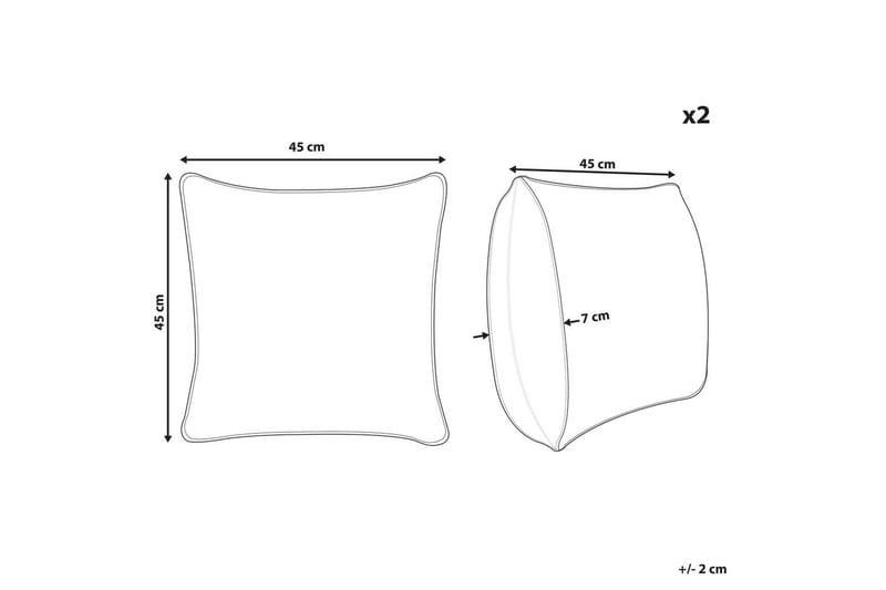 Pyntepuder Lubha sæt af 2 Blå/grå - Blå/grå - Tekstiler - Pude & plaid - Pyntepuder & pudebetræk