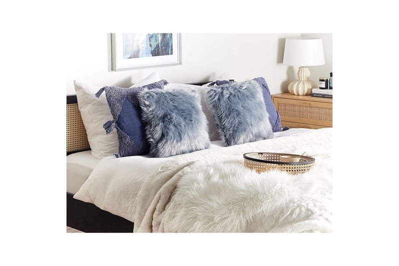 Pyntepuder Lubha sæt af 2 Blå/grå - Blå/grå - Tekstiler - Pude & plaid - Pyntepuder & pudebetræk