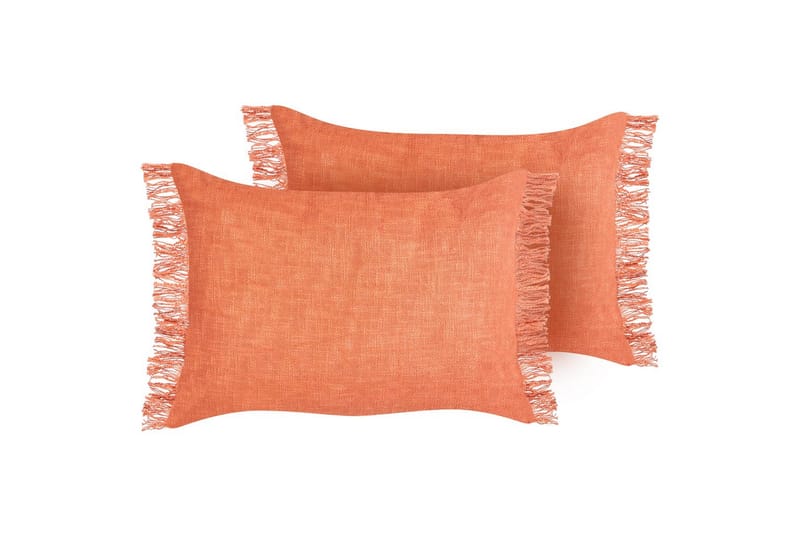Pyntepuder Maba sæt af 2 Orange - Orange - Tekstiler - Pude & plaid - Udendørs puder