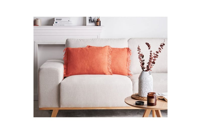 Pyntepuder Maba sæt af 2 Orange - Orange - Tekstiler - Pude & plaid - Udendørs puder