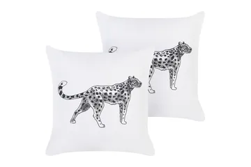 Pyntepuder Marula sæt om 2 Hvid/Sort