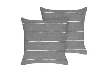 Pyntepuder Milas sæt om 2 Grå/hvid