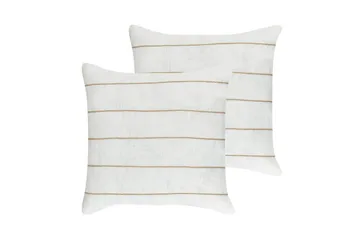 Pyntepuder Milas sæt om 2 Hvid/Beige
