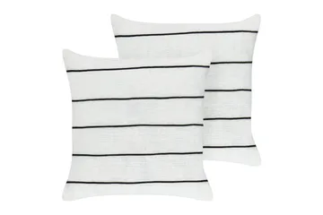 Pyntepuder Milas sæt om 2 Hvid/Sort