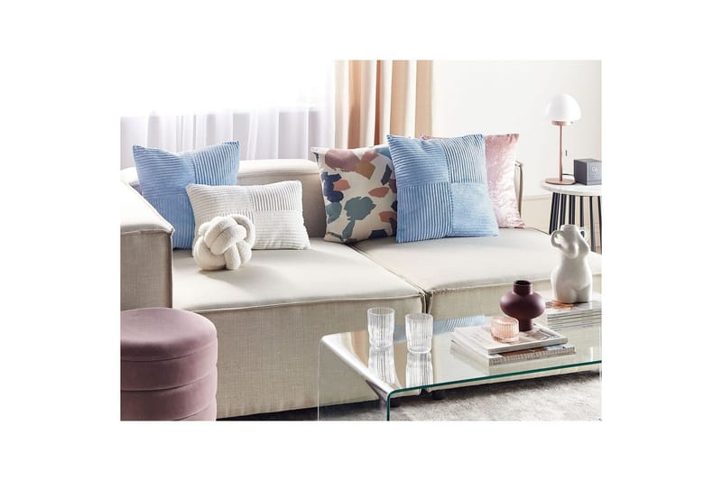 Pyntepuder Millet sæt om 2 Blå, Firkantet - Blå, Firkantet - Tekstiler - Pude & plaid - Udendørs puder