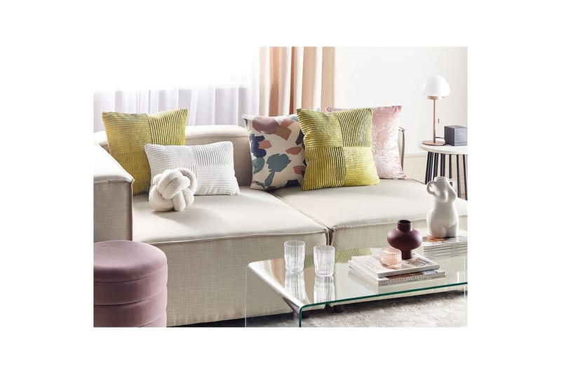 Pyntepuder Millet sæt om 2 Grøn, Firkantet - Grøn, Firkantet - Tekstiler - Pude & plaid - Udendørs puder