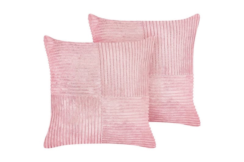 Pyntepuder Millet sæt om 2 Rosa, Firkantet - Rosa, Firkantet - Tekstiler - Pude & plaid - Udendørs puder