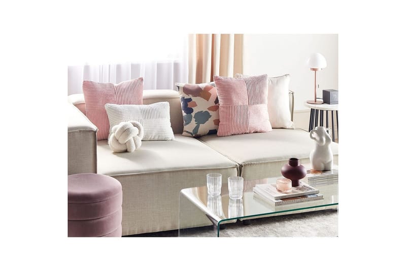 Pyntepuder Millet sæt om 2 Rosa, Firkantet - Rosa, Firkantet - Tekstiler - Pude & plaid - Udendørs puder