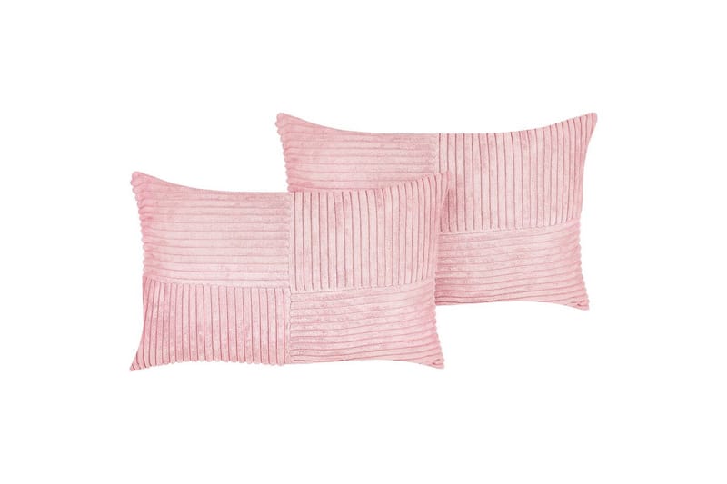 Pyntepuder Millet sæt om 2 Rosa, Rektangulær - Rosa, Rektangulær - Tekstiler - Pude & plaid - Udendørs puder