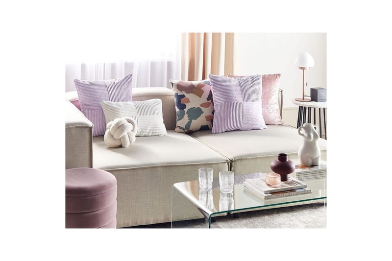 Pyntepuder Millet sæt om 2 Violet, Firkantet - Violet, Firkantet - Tekstiler - Pude & plaid - Udendørs puder