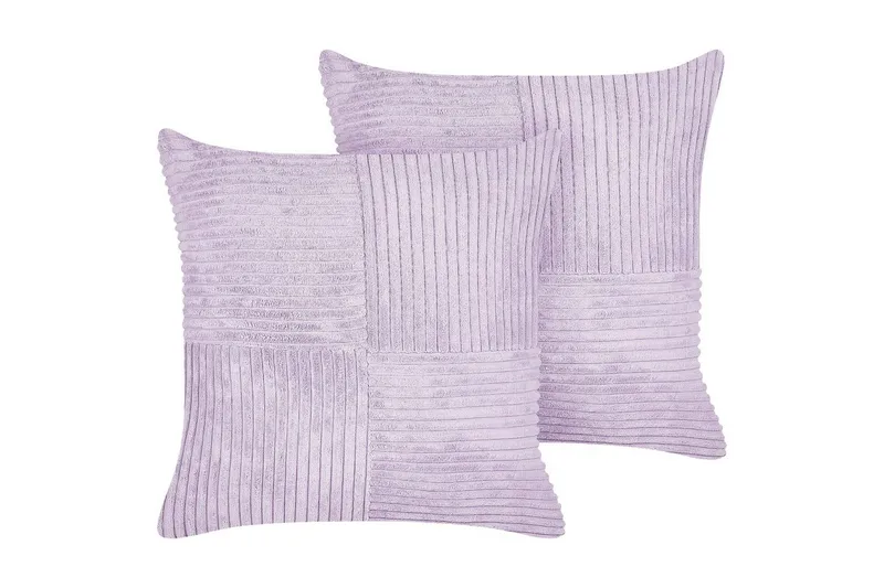 Pyntepuder Millet sæt om 2 Violet, Firkantet - Violet, Firkantet - Tekstiler - Pude & plaid - Udendørs puder