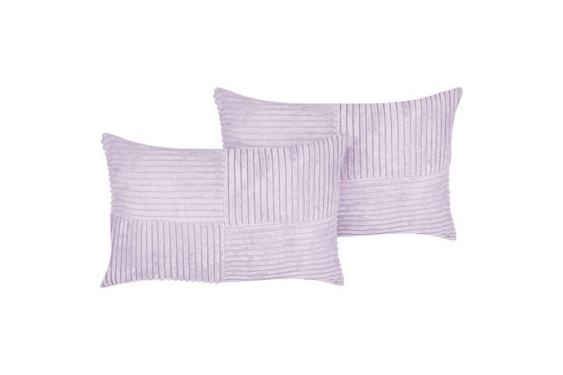 Pyntepuder Millet sæt om 2 Violet, Rektangulær - Violet, Rektangulær - Tekstiler - Pude & plaid - Udendørs puder